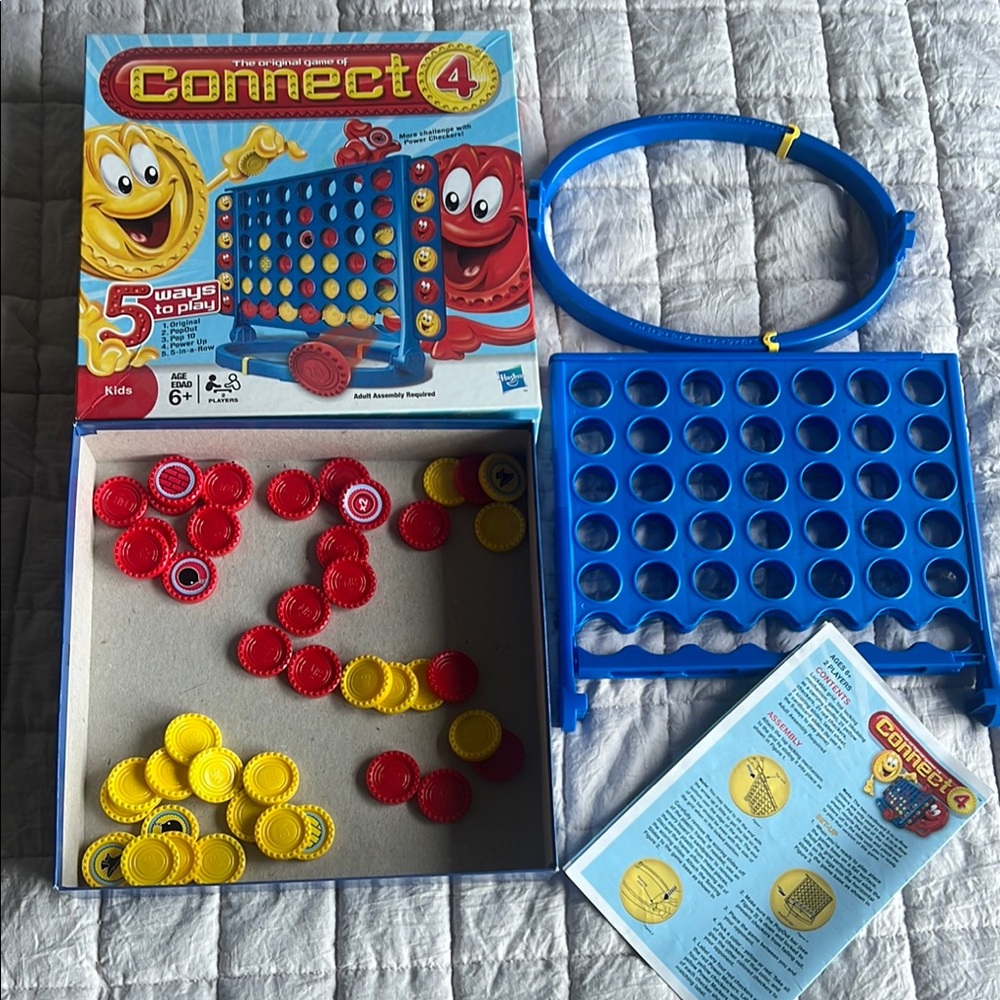 Hasbro Connect 4 Game - Blue, Red, Yellow